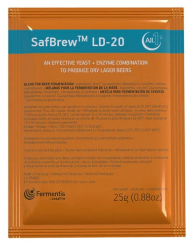 SAFBREW™ LD-20 LEVURE SÈCHE & ENZYME All-In-1™ POUR BIÈRES LAGER